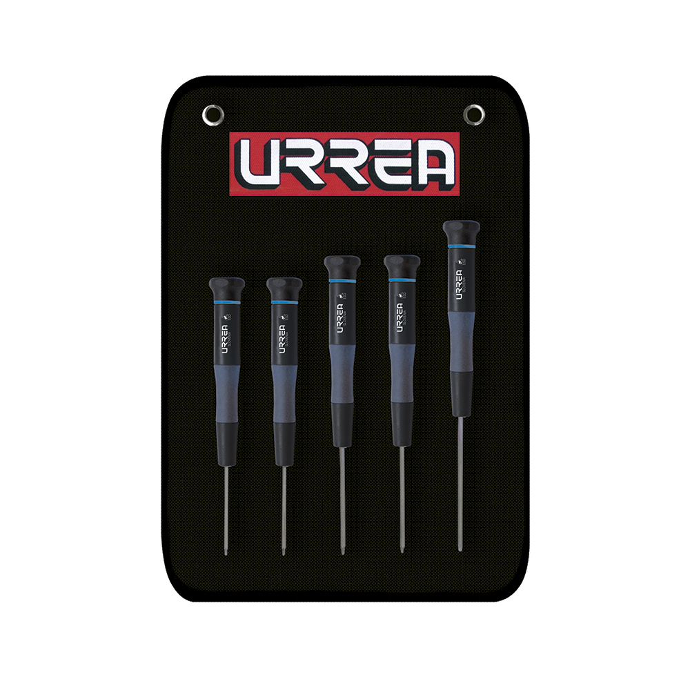 Juego de destornilladores de precisión ESD anti-estáticos punta Torx, 5 piezas, Urrea