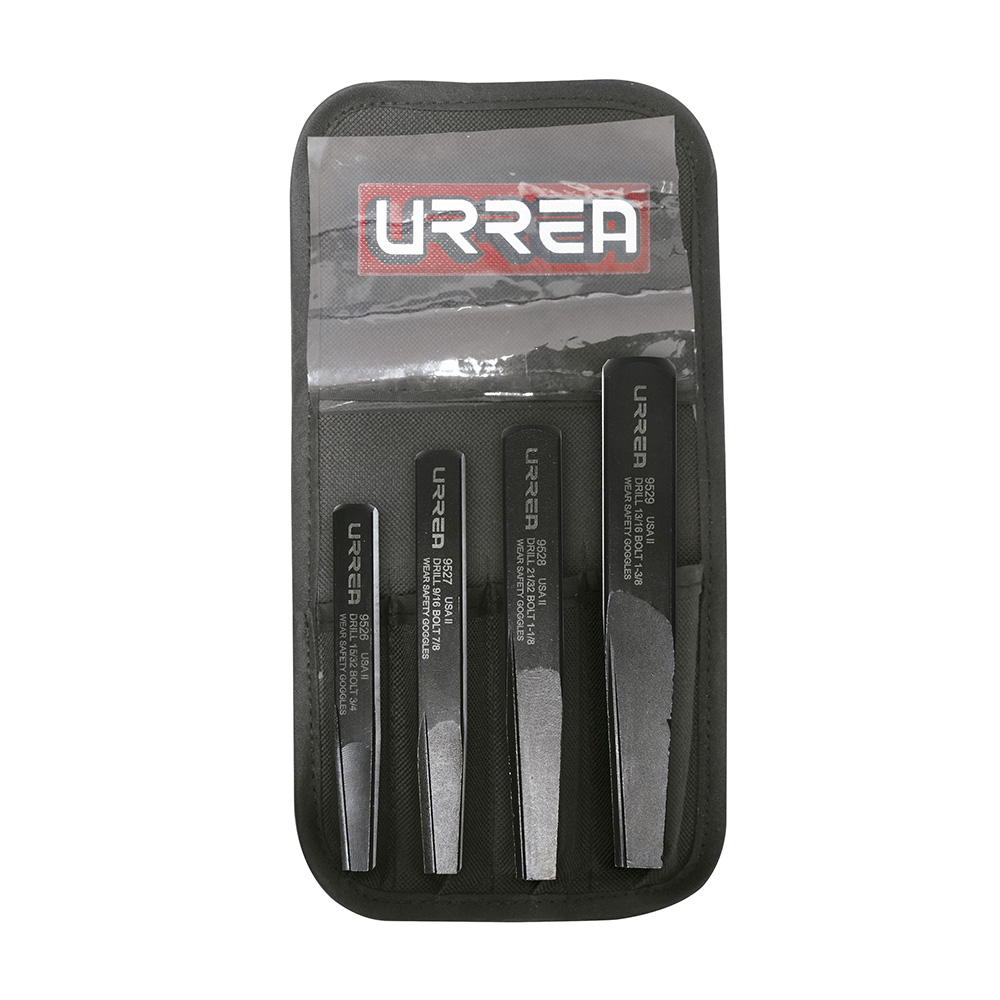 Juego de extractor rectos para tornillos y tubo, 4 piezas, Urrea