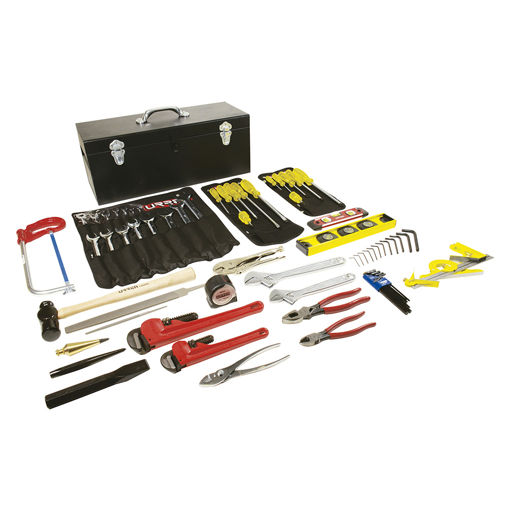 Juego básico industrial para instrumentista de montaje en pulgadas, 68 piezas caja D7C20, Urrea
