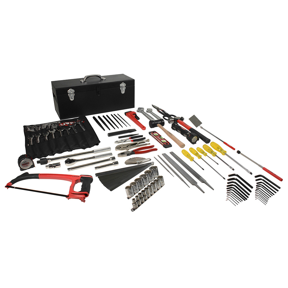 Juego básico industrial para mecánico en pulgadas, 93 piezas con caja D7C20, Urrea