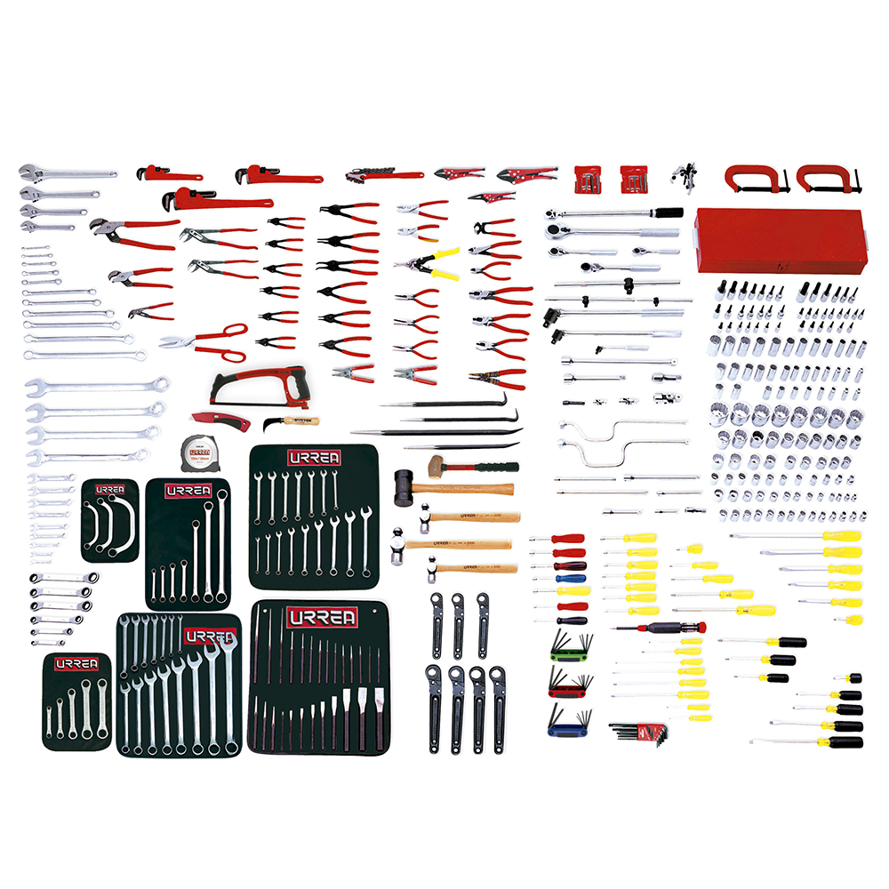 Juego maestro industrial combinado 395 piezas, sin gabinete, Urrea