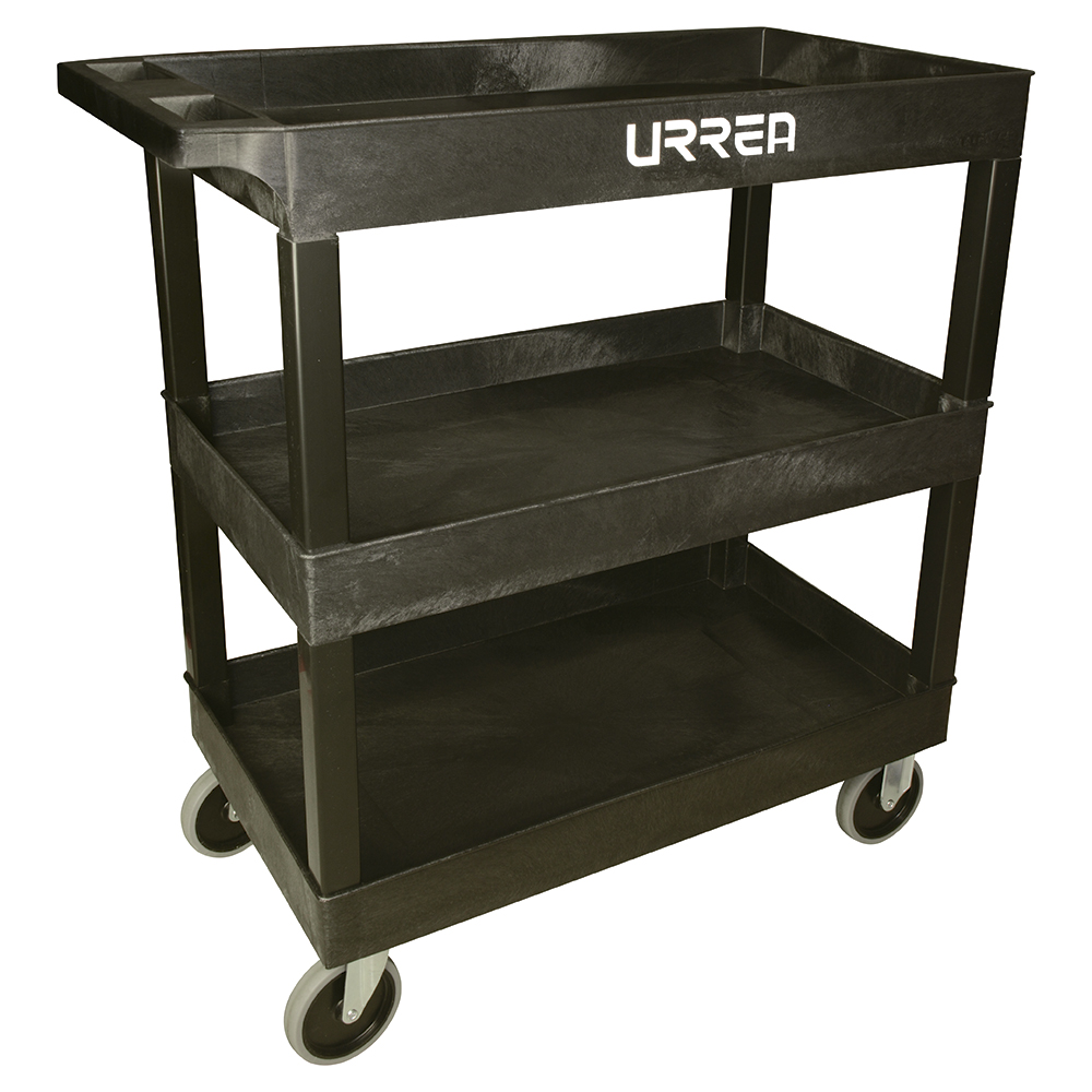 Carro utilitario plástico 35" x 18" 3 niveles, Urrea