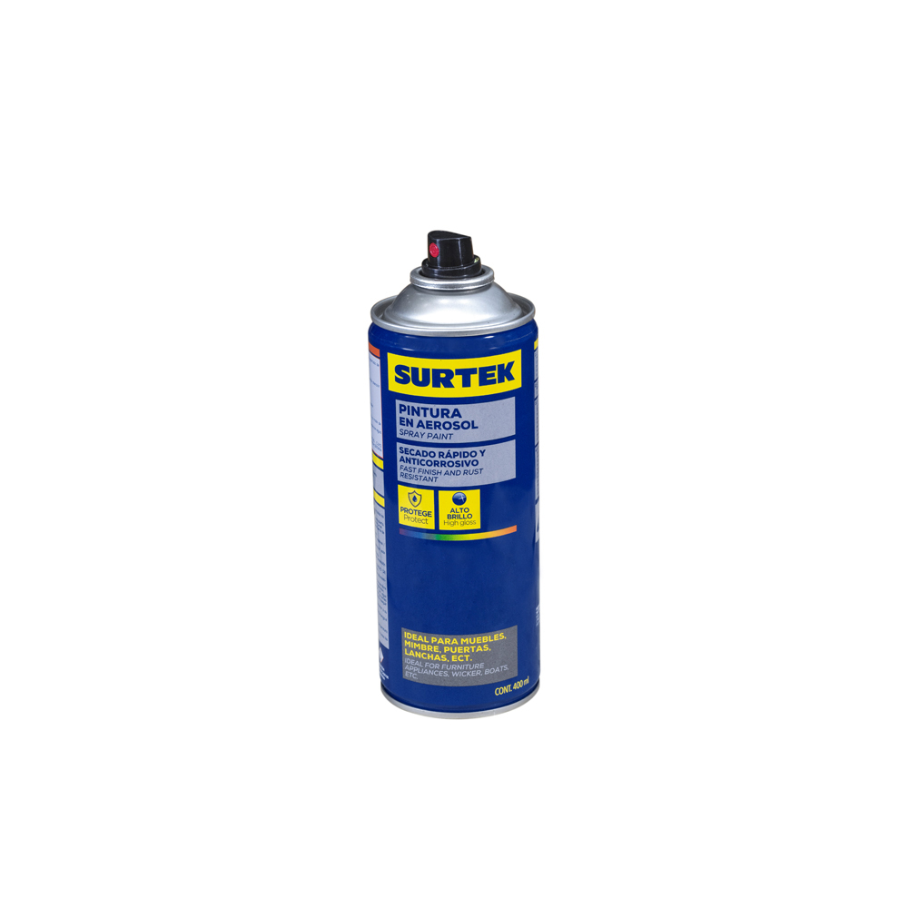 Pintura en aerosol 400 ml color verde metálico, Surtek