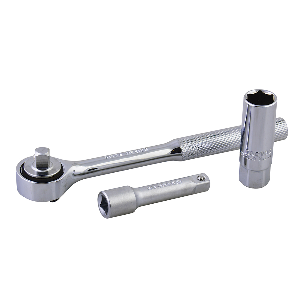 Juego de dados y accesorios cuadro de 3/8" para bujía, 3 piezas, Surtek