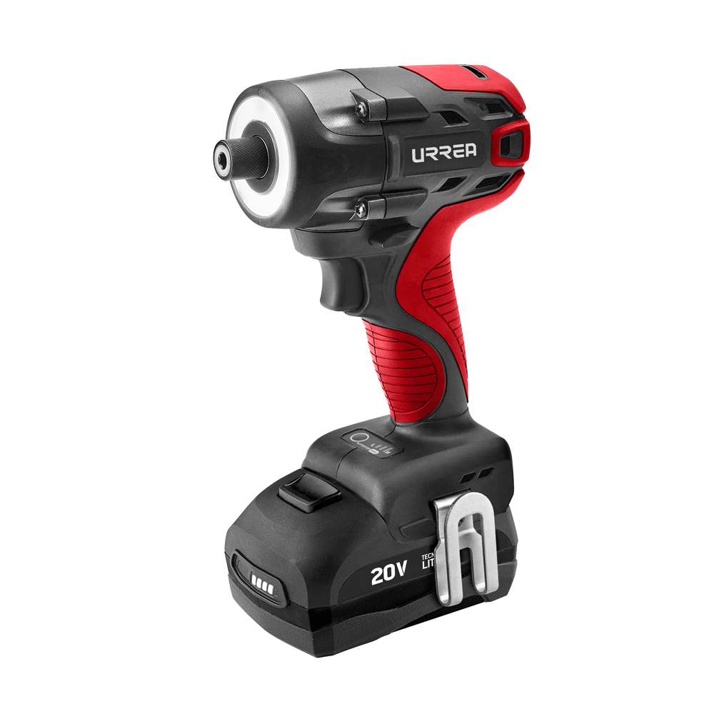 Atornillador de impacto a batería Litio-ion con luz LED de trabajo 20 V, 140 Nm, Urrea