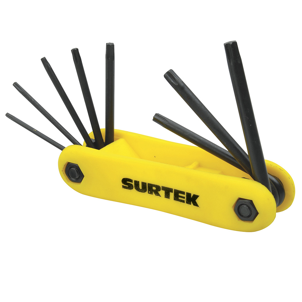 Juego de 8 llaves Torx tipo navaja, Surtek
