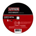 Disco abrasivo tipo 27 para acero inoxidable 7" x 5/32", Urrea