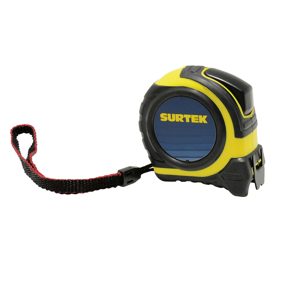 Flexómetro con carcasa rubber grip 5 m x 3/4", Surtek