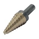 Broca escalonada #4, 1/4" a 3/4" zanco 3 planos, Urrea