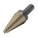 Broca escalonada #6, 13/16" a 1-3/8" zanco 3 planos, Urrea