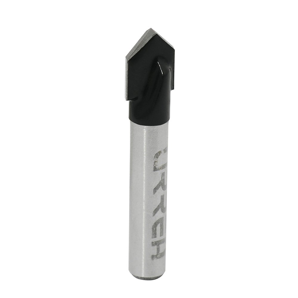 Broca para router de acero corte en "V" 3/8" zanco de 1/4", Urrea