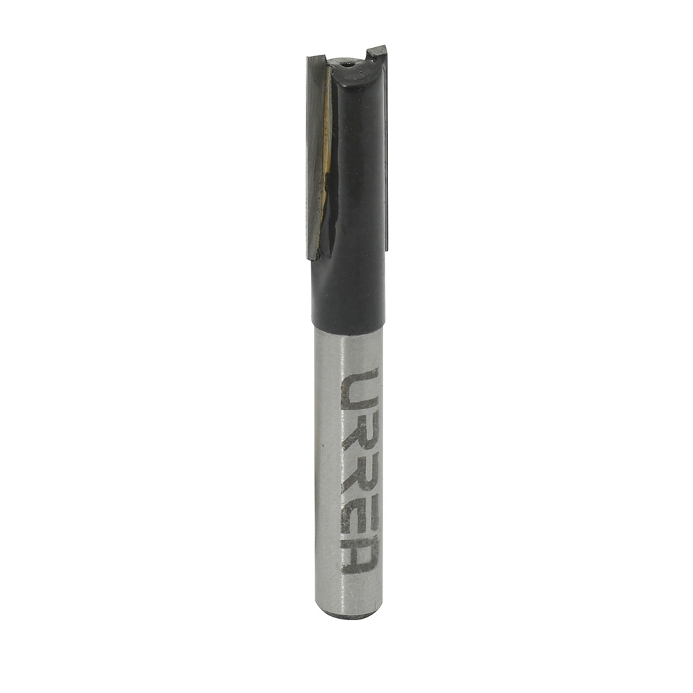Broca para router de acero recta de 2 filos 1/4" zanco de 1/4", Urrea