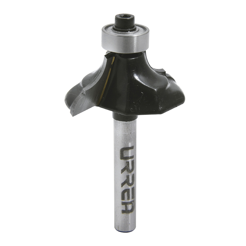 Broca para router de acero clásica con balero 1-3/8" zanco de 1/4", Urrea