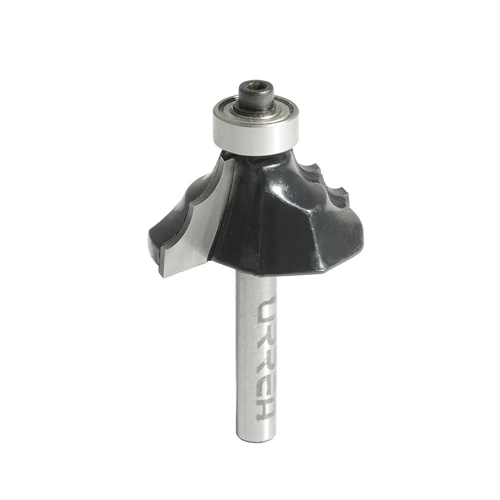 Broca para router de acero moldadura clásica con balero 1-3/8" zanco de 1/4", Urrea