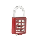 Candado de combinación digital, rojo, 40 mm, Lock