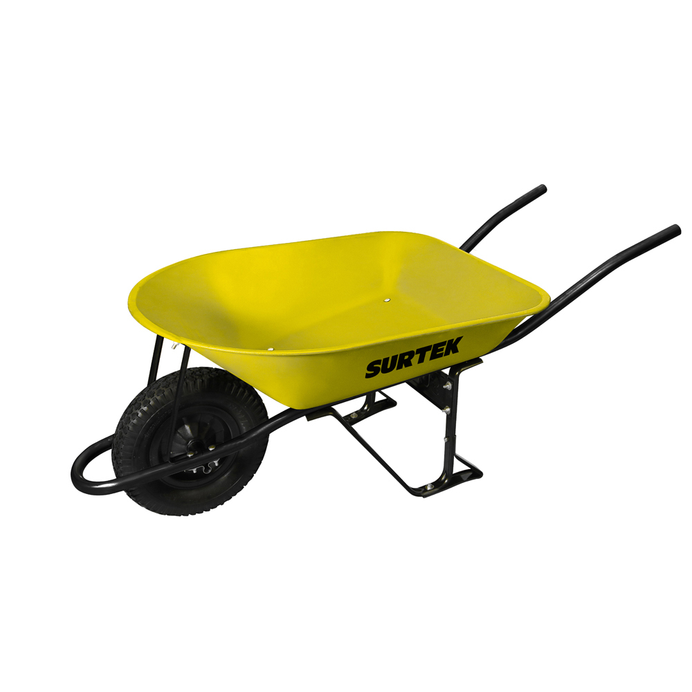 Carretilla con bastidor metálico 4.5 Ft3 llanta neumática reforzada de 4 capas, Surtek