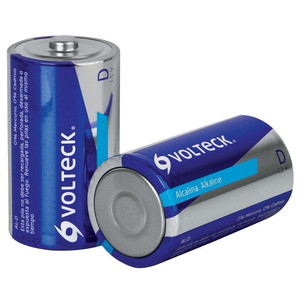 46318 / Blíster con 2 pilas alcalinas tamaño D, Volteck