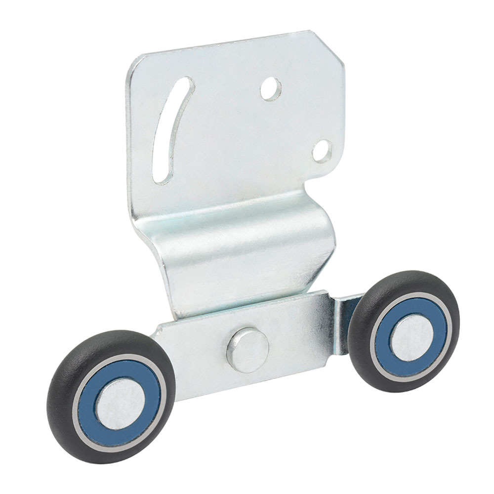 Juego de carretilla doble riel para clóset, galvanizada, Lock