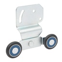 Juego de carretilla doble riel para clóset, galvanizada, Lock
