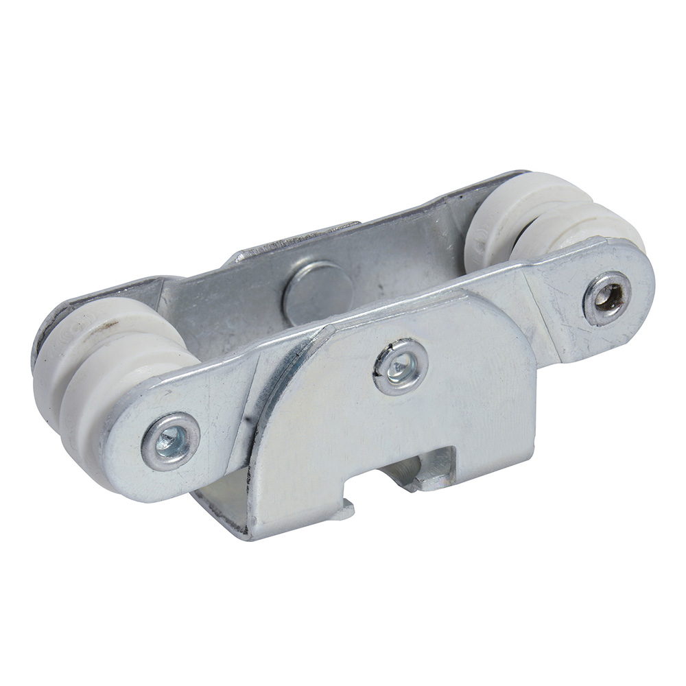 Juego de carretillas riel TT 4 baleros para clóset, galvanizada, Lock
