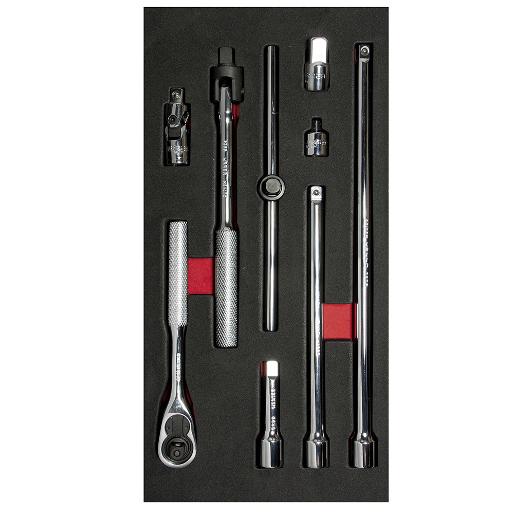 Juego de accesorios cuadro de 3/8", 9 piezas, Urrea