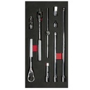 Juego de accesorios cuadro de 3/8", 9 piezas, Urrea