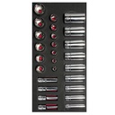 Juego de dados cortos y largos cuadro de 3/8" en pulgadas, 26 piezas, Urrea