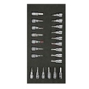Juego de dados cuadro de 3/8" varias puntas, 22 piezas, Urrea