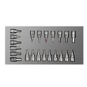 Juego de dados cuadro de 3/8" varias puntas, 22 piezas, Urrea