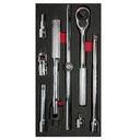 Juego de accesorios cuadro 1/2", 8 piezas, Urrea