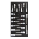 Juego de dados cuadro de 1/2" varias puntas, 20 piezas, Urrea
