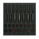 Juego de dados de impacto cortos y largos métricos cuadro de 1/2", 30 piezas, Urrea