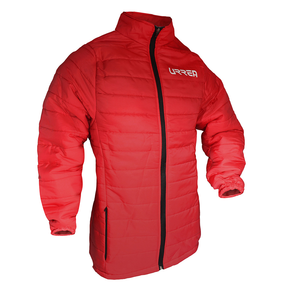Chamarra capitonada color rojo talla EG, Urrea