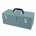 Caja portaherramientas metálica gris con charola 16" x 7" x 6", Surtek