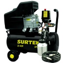 Compresor de aire eléctrico lubricado con pistola y manguera 25 Lt 2 HP 127 V, Surtek