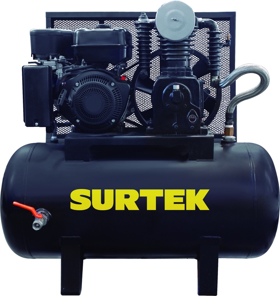 Compresor de aire eléctrico a gasolina 100 Lt 6.5 HP, Surtek