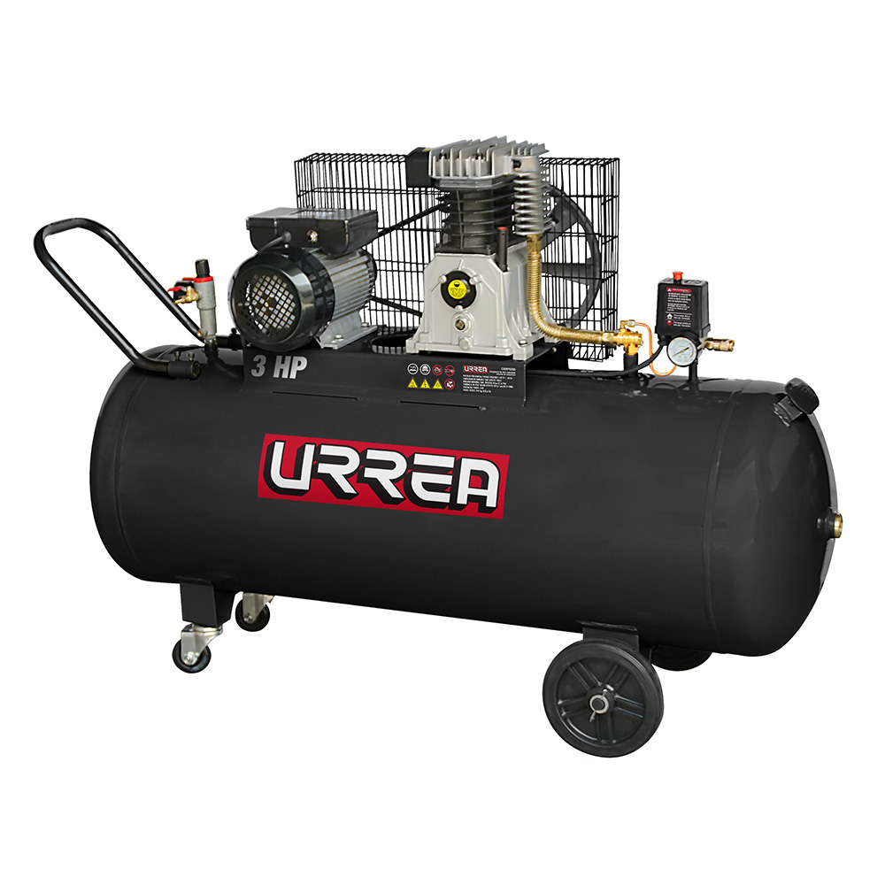 Compresor de aire eléctrico lubricado 200 Lt 3 HP 127 V, Urrea