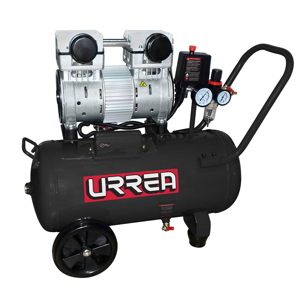 Compresor de aire eléctrico libre de aceite 24 Lt 1.5 HP 127 V, Urrea