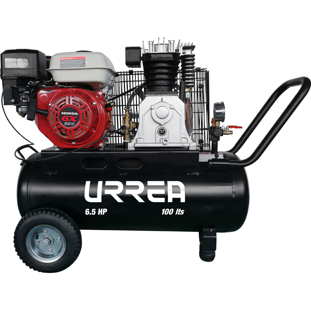 Compresor de aire eléctrico a gasolina 100 Lt 6.5 HP, Urrea