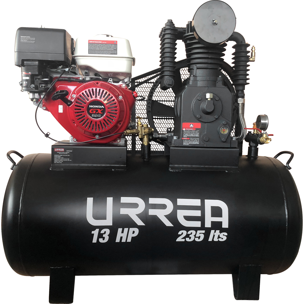 Compresor de aire eléctrico a gasolina 235 Lt 13 HP, Urrea