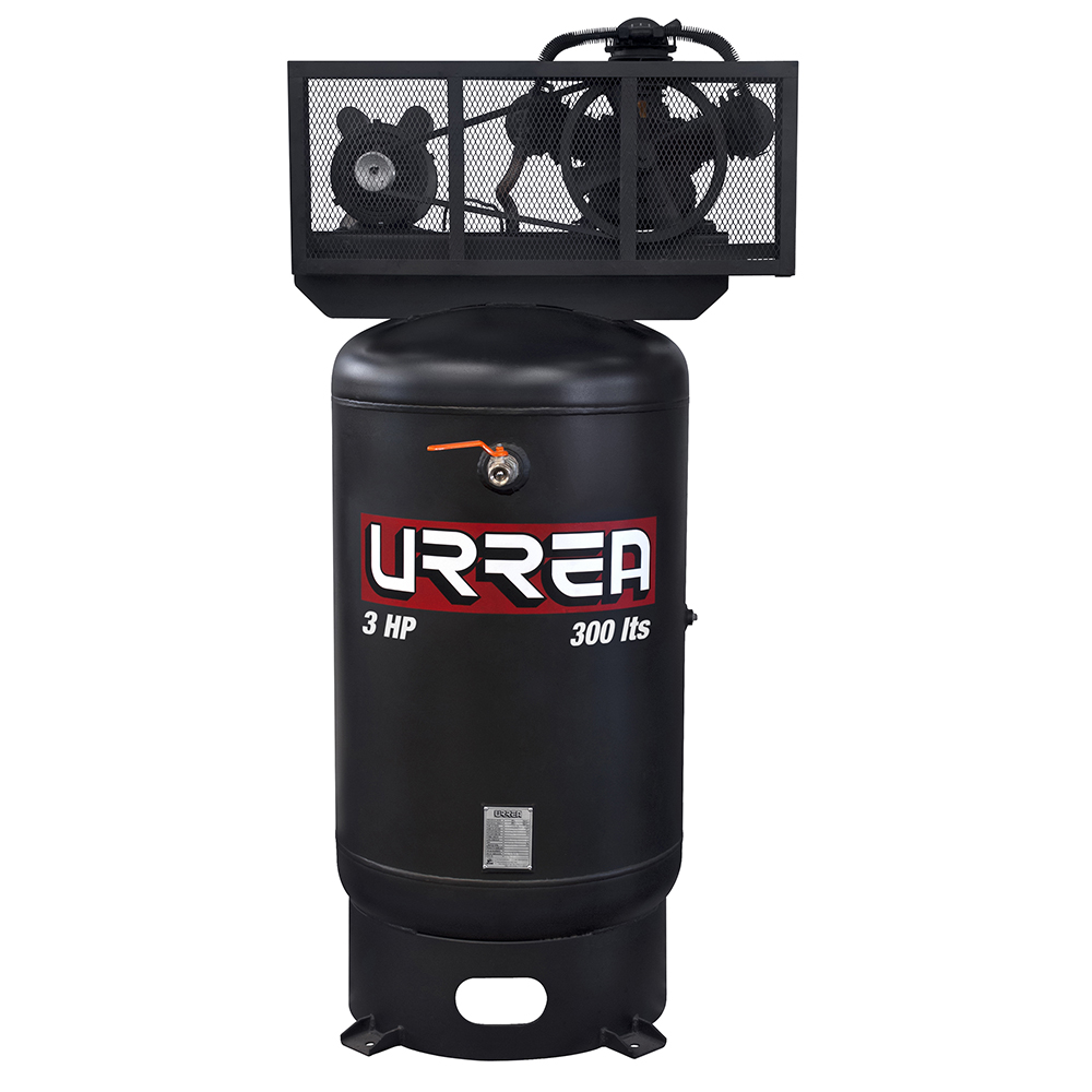 Compresor de aire eléctrico de banda  vertical 300 Lt 3 HP 127 V / 220 V, Urrea