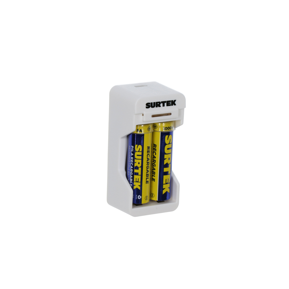 Cargador de pilas "AAA" y "AA", con 2 pilas "AA", Surtek