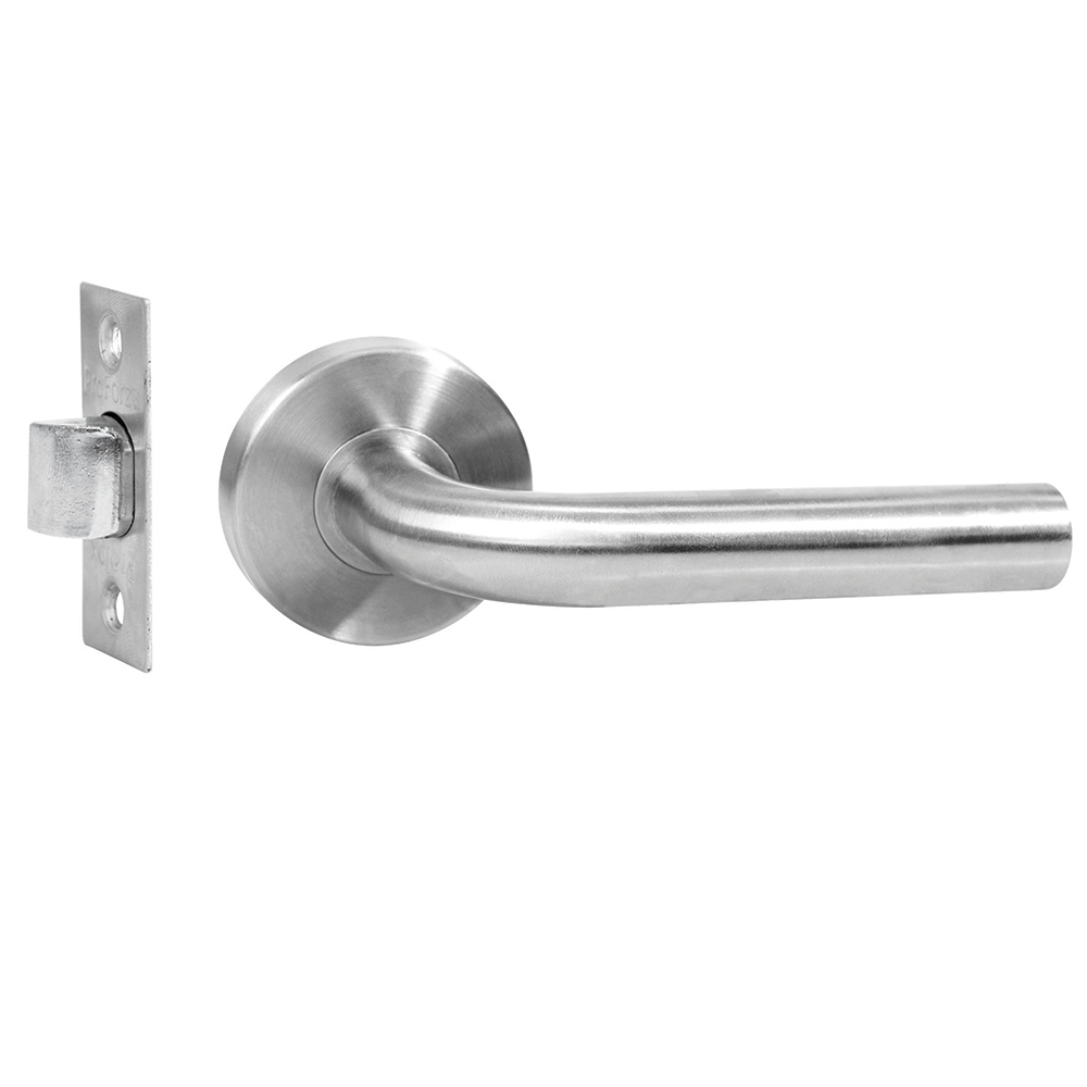 Manija tubular Calabria función de paso, acero inoxidable, en caja, Proforza