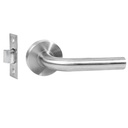 Manija tubular Calabria función de paso, acero inoxidable, en caja, Proforza