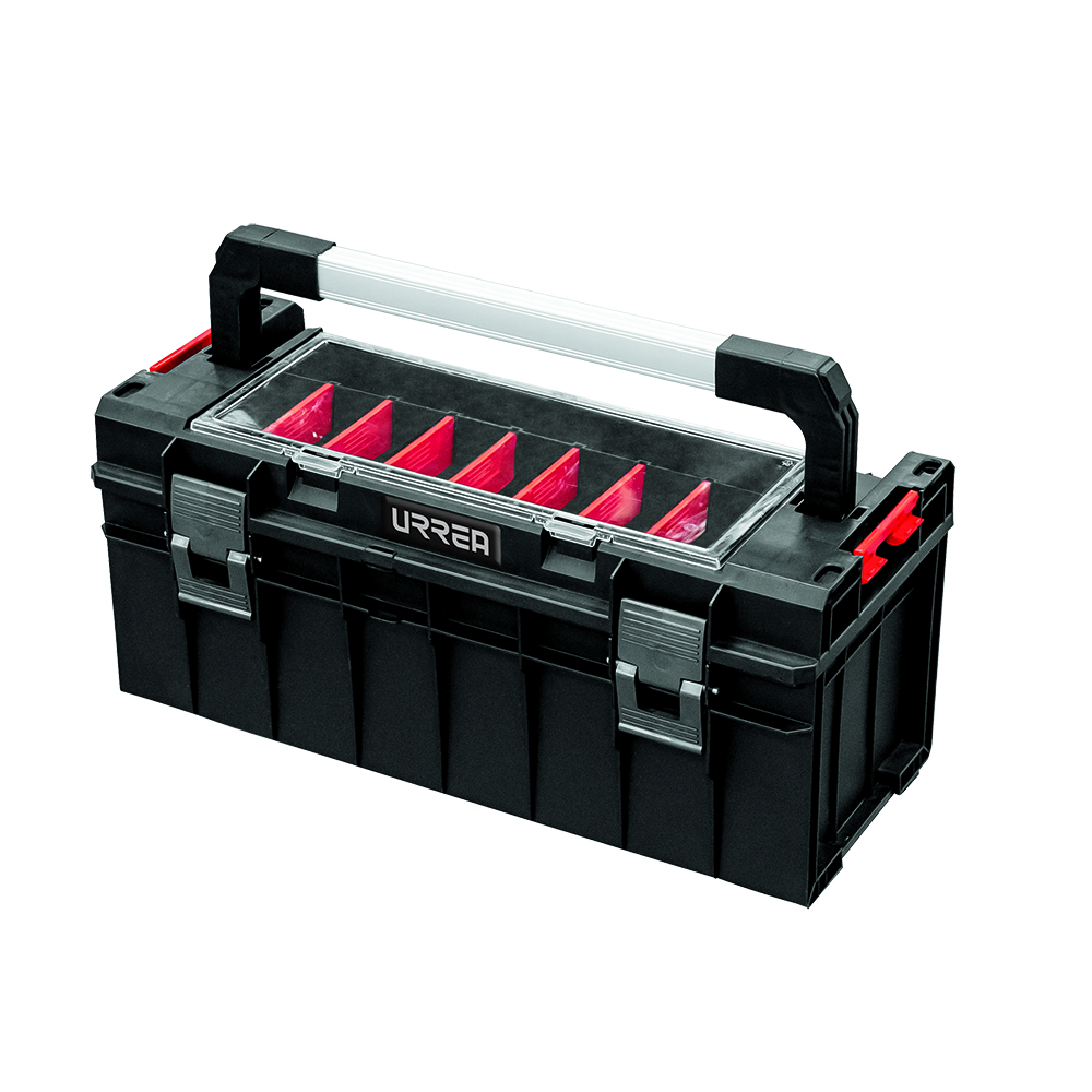Caja portaherramientas plástica modular con organizador 21"x 10" x 9", Urrea