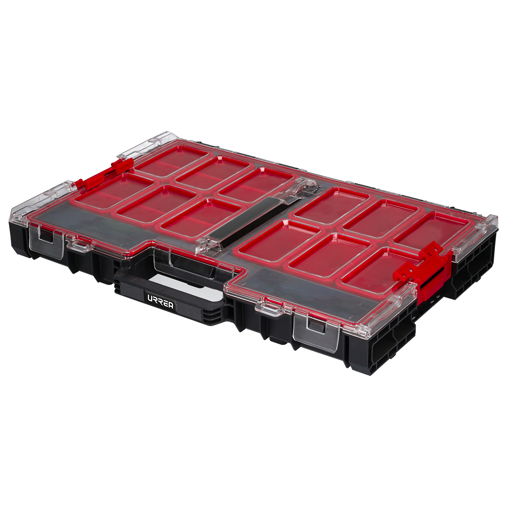 Caja organizadora plástica modular 21" x 14" x 3", Urrea