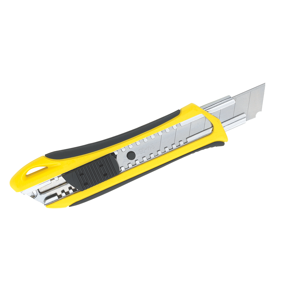 Cutter con cuerpo de plástico de 25 mm, cambio automático de navaja, Surtek
