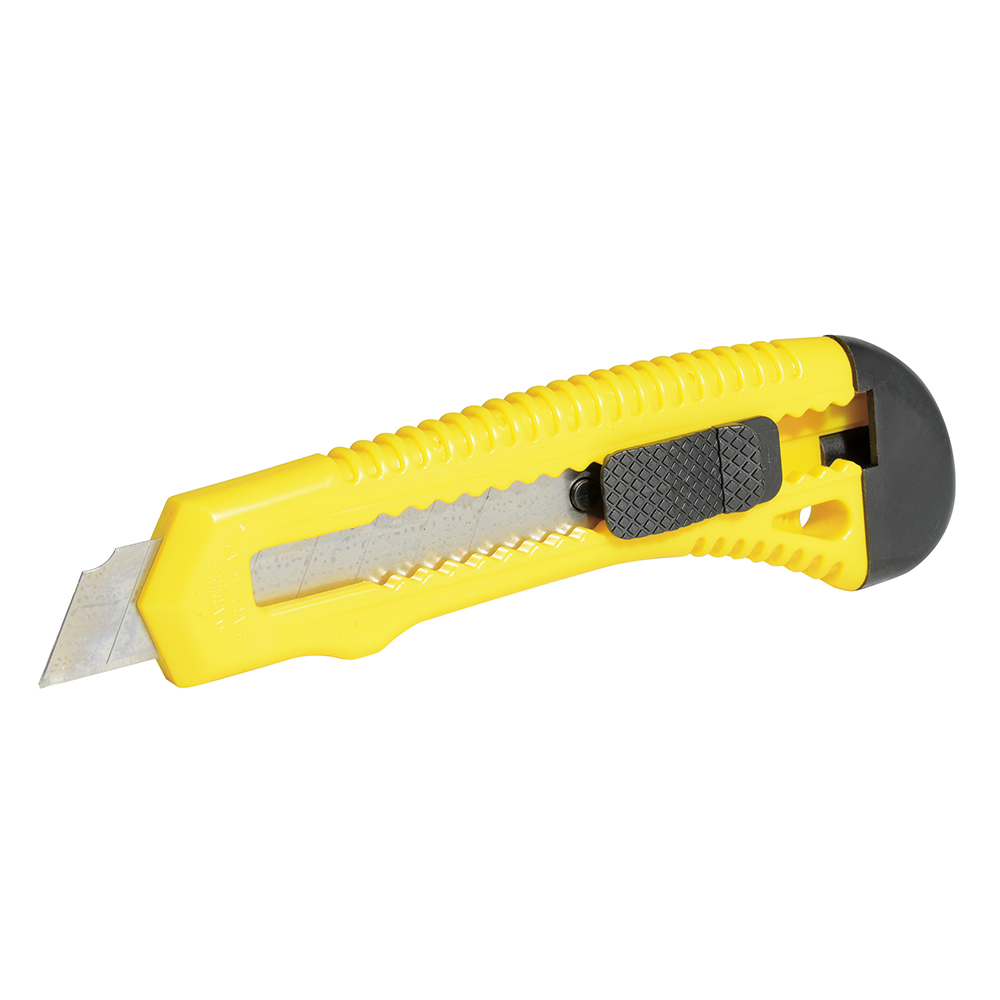 Cutter con cuerpo de plástico de 18 mm, cambio automático de navaja, Surtek