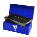 Caja portaherramientas metálica azul 11" x 6" x 5", Urrea