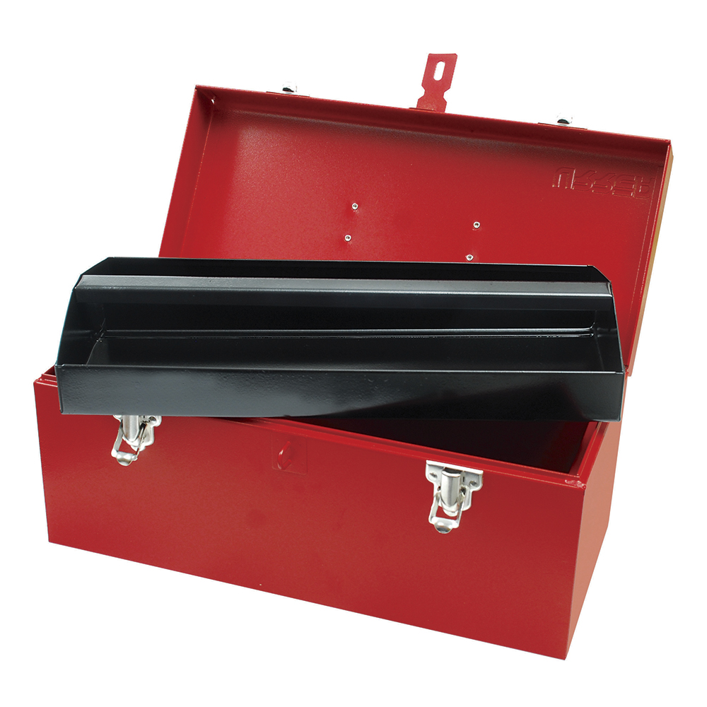 Caja portaherramientas metálica roja 16" x 7" x 7", Urrea